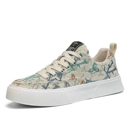 2025 printemps nouveauté hommes respirant toile chaussures de skate Style coréen à la mode tout match léger semelle souple antidérapant