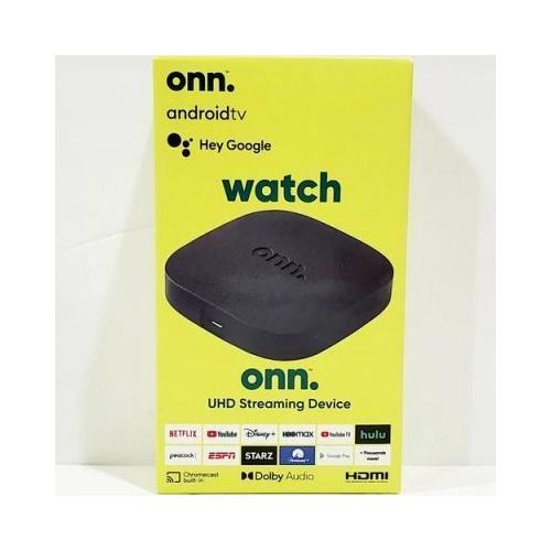 onn. Android TV UHD Streaming Device - 4K Ultra HD - Chromecast & Google Assistant Intégrés