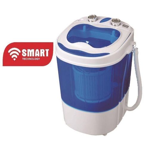 Mini Machine a laver STMLS-3K Semi-Automatique 3Kg- Lavage et Essorage- Bleu-Blanc-Garantie 24 Mois.