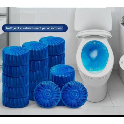 blocs nettoyants & désodorisants WC lot de 3 sachets pour (Chaque sachet contient 10 pcs soit 30 blocs au total pour un entretien longue durée )