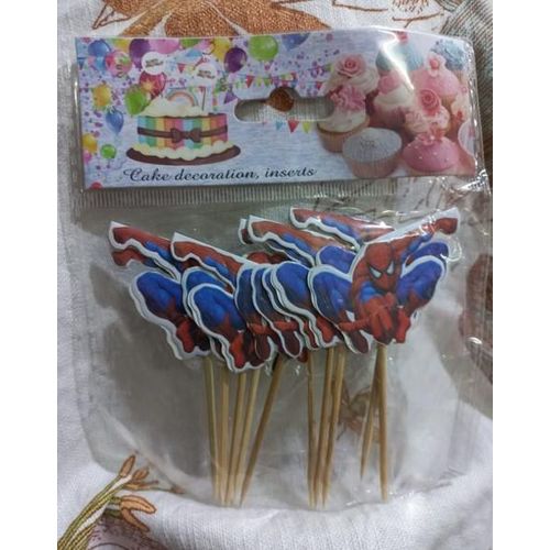 Décorations De Gâteaux Avec Pique SPIDER MAN Lot De 10