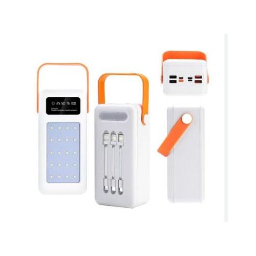 Power Bank 100000 mAh avec Lampe LED – Grande Capacité & Éclairage Intégré