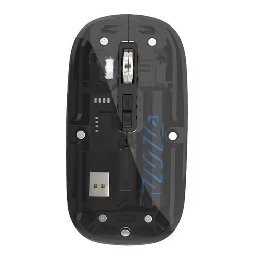 Transparent double mode souris sans fil 2.4g bluetooth souris rechargeable souris ergonomique silencieuse pour iPad portable tablette