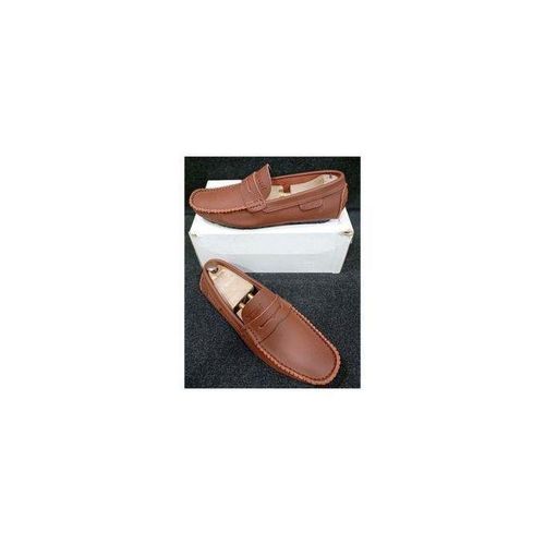 Chaussures - Baladeuse Tendance pour Homme - Revêtement style cuir résistant - Maron - Confort & Style