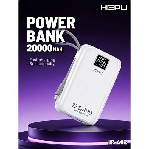 Power Bank HP-A02 – 20000mAh Charge Rapide 22.5W