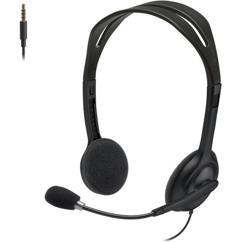 Casque Logitech H111 – Casque avec Microphone (3.5 mm (1/8), PC/Jeux, supraaural, 20 – 20000 Hz, Binaural, Bandeau)