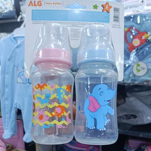 Biberons Incassables ALG Baby Bottles - Système de Valve d'Air - Rose & Bleu