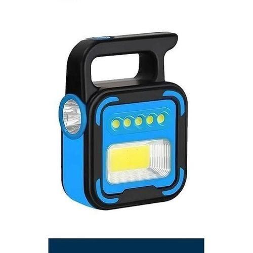 Lampe De Secours Extérieure à énergie Solaire LED 3 En 1 - Projecteur Et Lampe De Poche Avec Port De Chargement USB