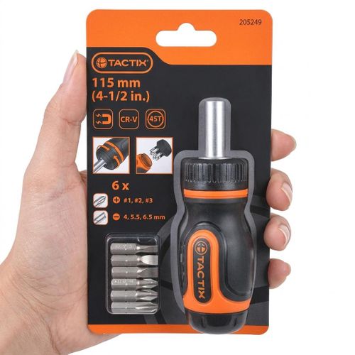 TOURNEVIS MAGIQUE 7-en-1 TACTIX : Réparez TOUT dans les coins impossibles (Qualité Pro CR-V)