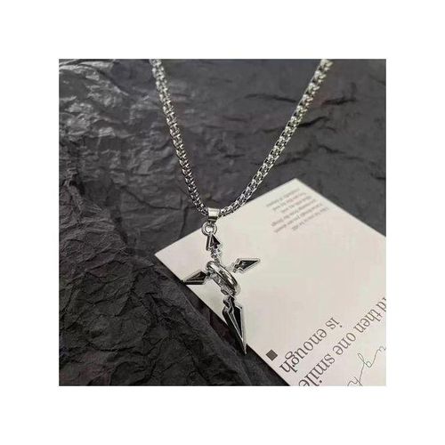 Collier Chaîne Maille Cubaine Mode Homme Personnalité Hip-Hop Argent