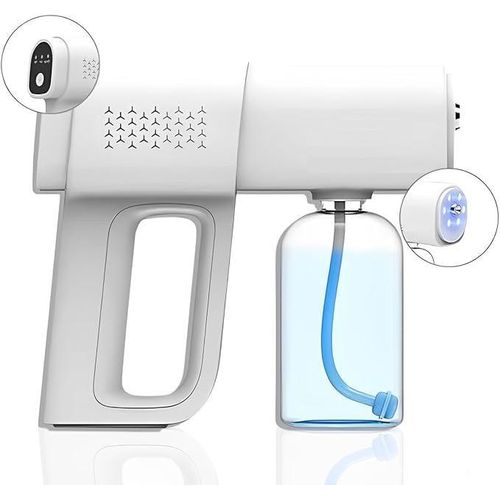 Pistolet Pulvérisateur De Désinfectant Nano 380 ML, Pulvérisateur Sans Fil, Atomiseur à Vapeur Nano, Flacon Pulvérisateur Multifonctionnel Pour Coiffeurs, Pulvérisateur De Protection Electrique Portable, Stérilisateur Par Pulvérisation