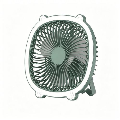Ventilateur Portable 4 en 1 Rechargeable USB Type-C avec Éclairage LED Utilisation Bureau Table Suspension Montage Mural Moteur Silencieux Grande Vitesse Idéal Chambre Bureau Coupure de Courant