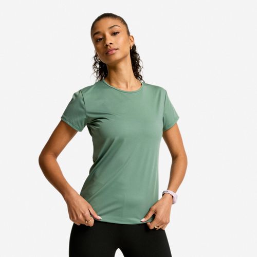 T-Shirt Manches Courtes - Fitness Cardio - Femme - Vert