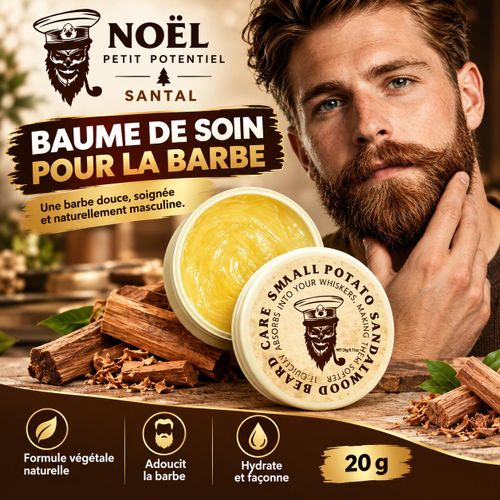 Baume à Barbe Hydratant au Bois de Santal - Soin Adoucissant Pour Homme - 20g