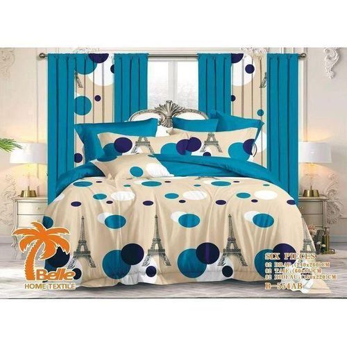 QUALITE SUPERIEUR Belle Draps De Lit 3 Places, 2 Draps, 2 Taies 2 Rideaux
