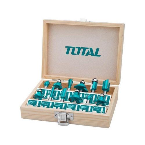 TOTAL Ensemble D'Embouts De Routeur De 12 Pièces (8 Mm) JU