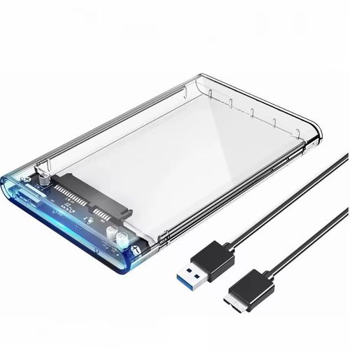 Boîtier HDD Transparent pour boîtier de disque dur 2.5 boîtier HDD SATA vers USB 3.0 type-c 3.1 Type C boîtier de disque dur externe Mobile