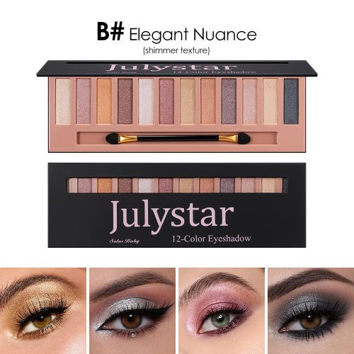 Palette d’Ombres à Paupières Scintillantes Smoky 12 Teintes