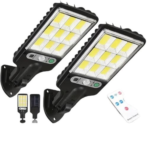 Lot de 2 Lampes Solaires LED Extérieures avec Détecteur de Mouvement et Télécommande