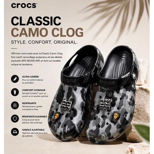 Crocs camouflés