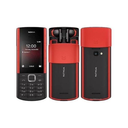 Téléphone touche Nokia 5710 - Ecouteurs intégré - Noir/Rouge