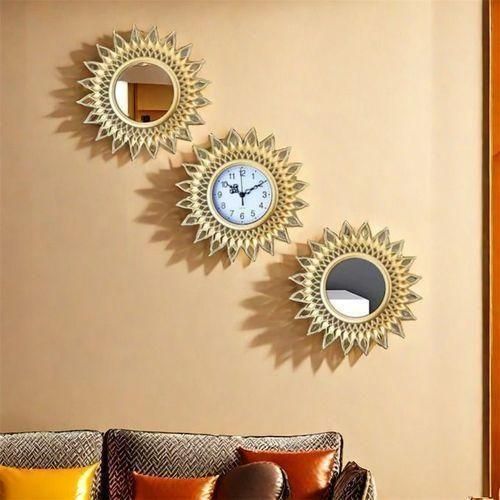 Horloge Murale Vintage Haut De Gamme, Horloge Murale Décorative 3 Pcs