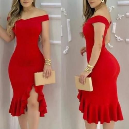 Robe Sexy De Soiree - Rouge