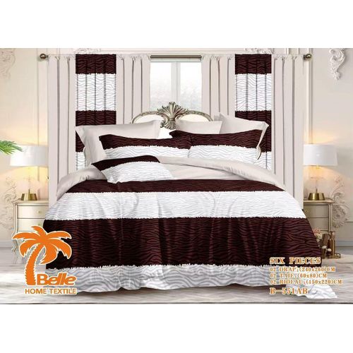 Draps De Lit 3 Places, 2 Draps, 2 Taies 2 Rideaux