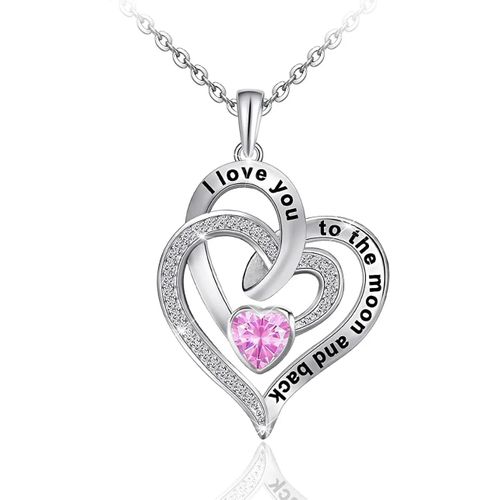 Collier avec pendentif Double cœur