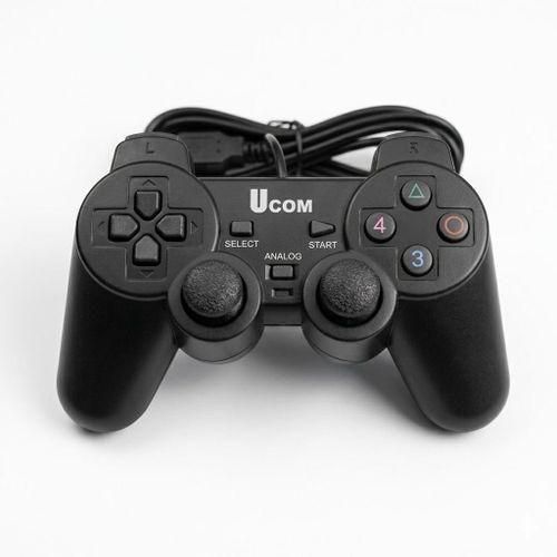 Manette De Jeu Filaire USB Ucom - Compatible PC Portable & Bureau - Bouton Analogique - Idéal FIFA & Jeux Rétro