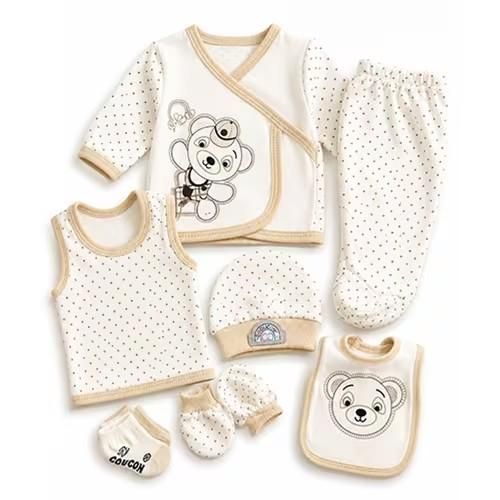 Kit de naissance bébé – 7 pièces Nounours - Marron