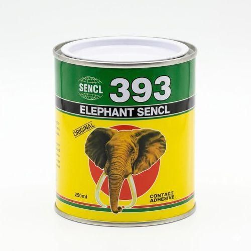Colle Contact Forte ELEPHANT SENCL 393 - Pot de 250ml - Adhésif Multi-Usages Ultra-Puissant - Idéal pour Cuir, Caoutchouc, Bois et Formica - Qualité Originale Professionnelle