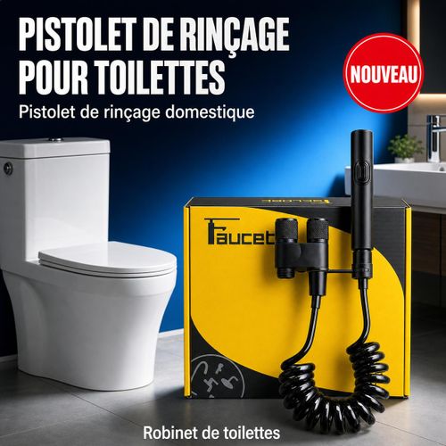 Pistolet de rincage pour toilettes pistolet de rincage domestique robinet de toilettes-black