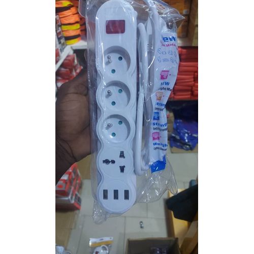 Multiprises Parafoudre Filiaire 4 Prises Avec 3 Ports Usb