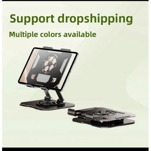 Support de table pliable en métal rotatif à 360° pour tablette