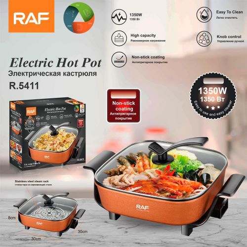 Cuiseur/Marmite électrique antiadhésif pour la cuisine - capacité 7 Litre