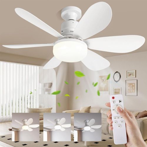 Ventilateur de plafond avec lumière (ventilateur plafonnier)_ blanc