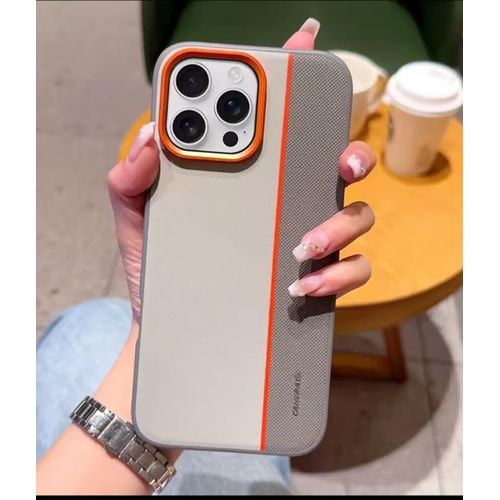 Coque iphone 16 pro gris orange