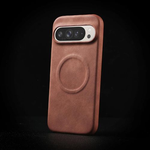 Coque pixel 10 / pixel 10 Pro marron cuir mag