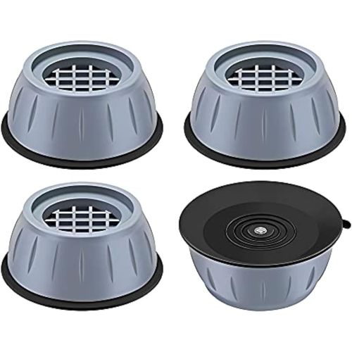 Lot de 4 Tapis Antivibration pour Machine à Laver Support Antidérapant Réduction du Bruit