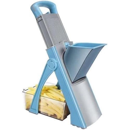 Mandoline De Cuisine Verticale Multifonction - Coupe Lames Inox Ajustables Pour Légumes Et Frites