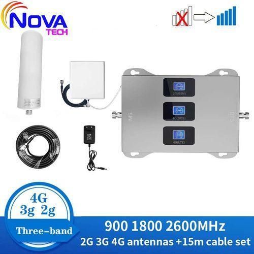 Répéteur Amplificateur GSM 2G/3G/4G/LTE/DCS/WCDMA/ 850/900/1800 Mhz, Réseau De Téléphonie Mobile