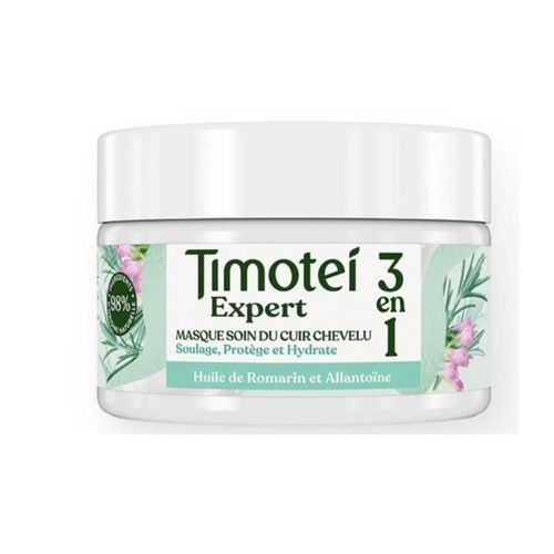Masque capillaire soin du cuir chevelu TIMOTEI Expert 3 en 1 , 300ml soulage, protège et hydrate à l’huile de romarin et allantoïne