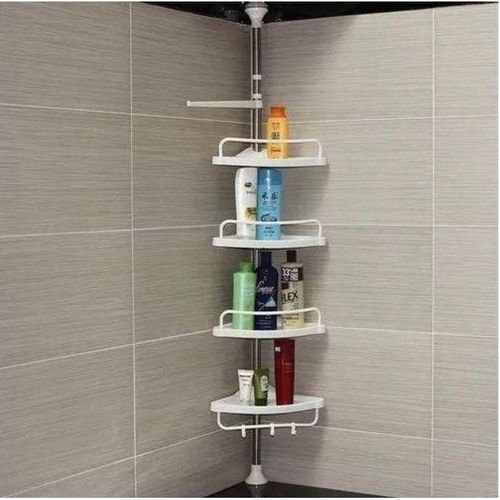 Étagères De Rangement D'Angle Verticales, Adaptée Aux Coins De Salle De Bains Et De Salon GH