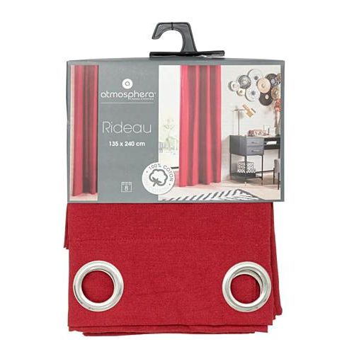 RIDEAU COT ROUGE 135X240CM