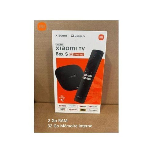 TV Mi Box S 3ieme Generation - 2Go RAM & 32 Go Mémoire Interne Noir