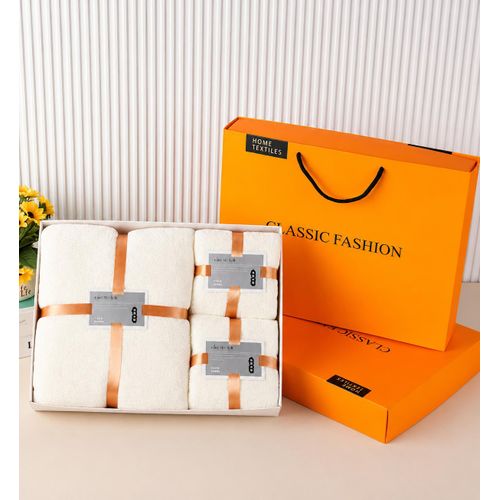 Ensemble de Serviettes de Bain et plage Premium 3 Pièces en microfibre Ultra Doux – Absorbantes – séchage rapide– Coffret Cadeau Élégant . Blanc