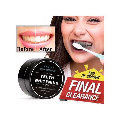 Dents éclaircissant poudre charbon actif des dents blanches taches éliminateur de plaque-30g