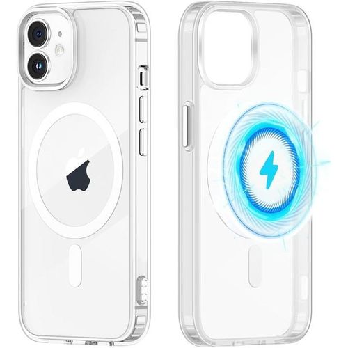 Coques Transparent MagSafe Compatible iPhone 12 avec 2 Antichocs offerts - Transparent
