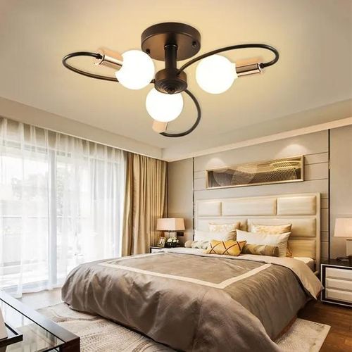 Plafonnier 3 Têtes E27 , Adapté Au Salon Et à La Chambre - ampoule Non Incluse